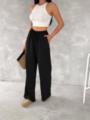 Ayrobin Oversize Kadın Pantalon - Siyah