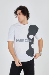 Erkek Baskılı T-Shirt - Beyaz