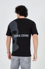 Erkek Baskılı T-Shirt - Siyah