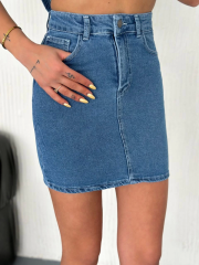 Kot Jeans Etekli ikili Takım - Mavi