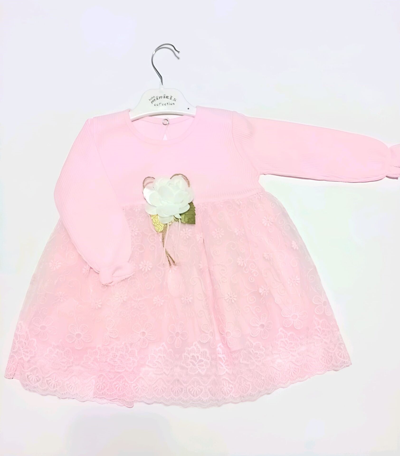 TÜLLÜ ÇİÇEKLİ BEBEK ELBİSESİ BEBEK ELBİSESİ