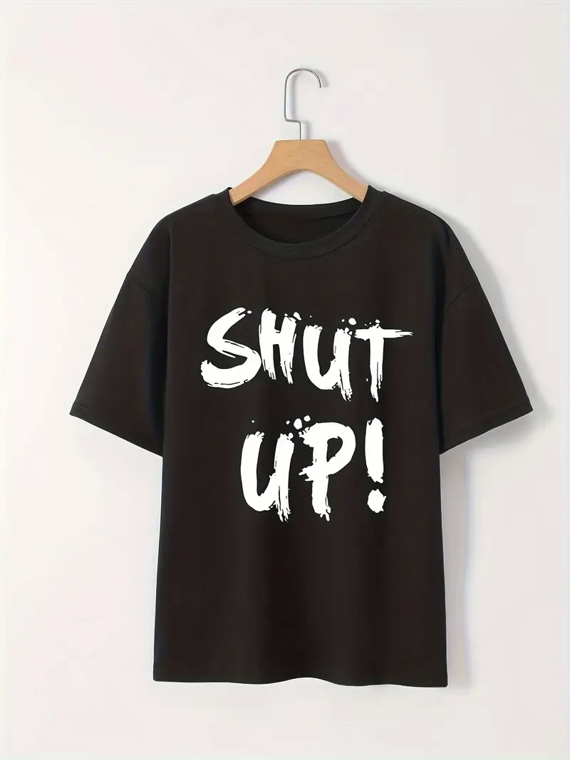 20/1 Penye Compack Baskılı Oversize Bisiklet Yaka m Kısa Kol Yazlık T-shirt - Siyah