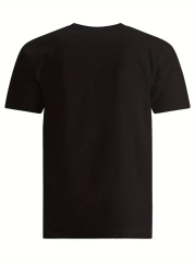 20/1 Penye Compack SPACEBALLS Erkek Baskılı Oversize Bisiklet Yaka Kısa Kol Yazlık T-shirt - Siyah
