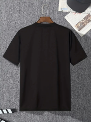 20/1 Penye Compack I TRIED TO WARN YOU. Baskılı Oversize Bisiklet Yaka T-shirt - Siyah
