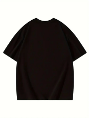 Thousand Ön Arka Baskılı Oversize Bisiklet Yaka T-shirt - Siyah