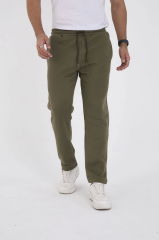 Unisex Üç İplik Basic Eşofman Pantolon - Haki