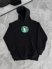 Üç İplik Penye Uzun Kol Kapüşonlu SweatShirt - Siyah