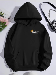 Kışlık Üç İplik Kapüşonlu SweatShirt - Siyah Siyah - S