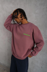 Erkek Baskılı Sweat - Gül Kurusu