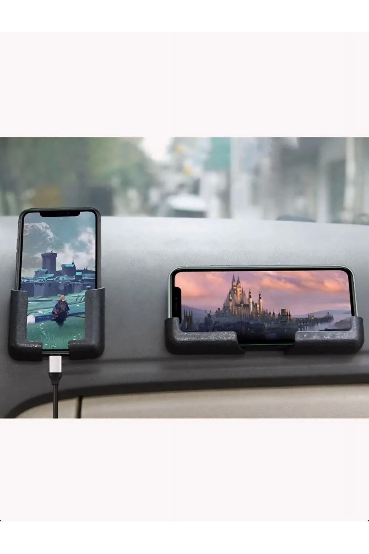 Çok Amaçlı Torpido Telefon Navigasyon ve Şarj Standı- Siyah