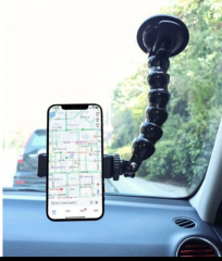 Akrobat Vantuzlu Teleskobik Telefon Tutucu - Siyah